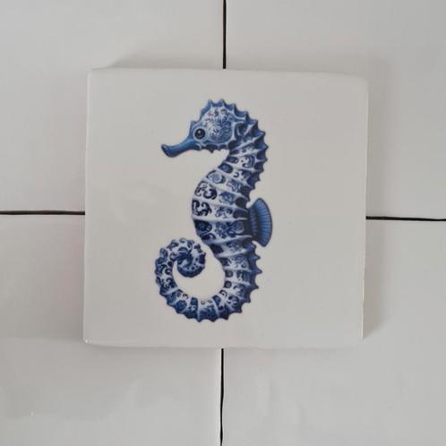 Wandtegeltje zeepaardje, Huis en Inrichting, Woonaccessoires | Wanddecoraties, Nieuw, Ophalen of Verzenden