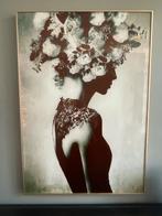 Elegant Schilderij met Vrouw en Bloemen, Ophalen