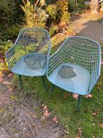 2 Groene Tuinstoelen - Leuke set!, Ophalen, Gebruikt, Kunststof
