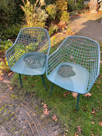 2 Groene Tuinstoelen - Leuke set! beschikbaar voor biedingen