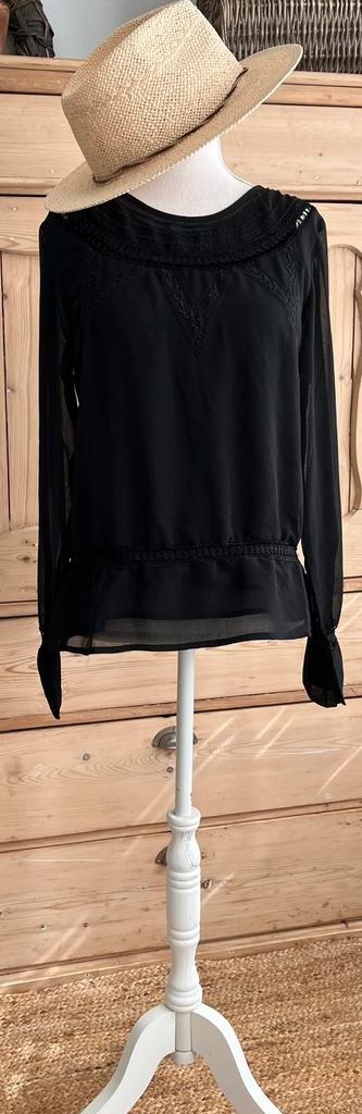 Vero Moda diepzwarte blouson, mt M zgan, Kleding | Dames, Blouses en Tunieken, Zo goed als nieuw, Maat 38/40 (M), Zwart, Verzenden