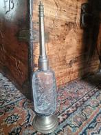 Antiek Parfumflesje Marokkaans Wit Glas Zilverlook, Antiek en Kunst, Ophalen of Verzenden