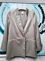 Prachtig grijs/groen zijde glans blazer van H&M, Ophalen of Verzenden, Zo goed als nieuw, Maat 34 (XS) of kleiner, Grijs