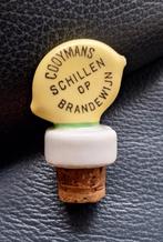 Flesstop "Cooymans Schillen op Brandewijn", porselein., Ophalen of Verzenden, Zo goed als nieuw