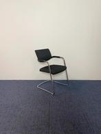 1 x Vergaderstoel Interstuhl, zwarte stof, chroom frame, Huis en Inrichting, Ophalen, Gebruikt, Zwart, Eén