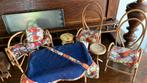 Rotan meubels voor poppenhuis, Verzamelen, Poppenhuizen en Toebehoren, Ophalen, Zo goed als nieuw, Poppenhuis