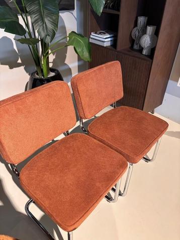 OUTLET - 2x eetkamerstoelen roest (laatste stuks) - OP=OP!
