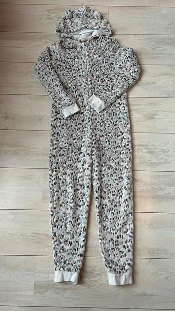 Mooie panterprint onesie meisje 152 lichtgrijs wit roze beschikbaar voor biedingen