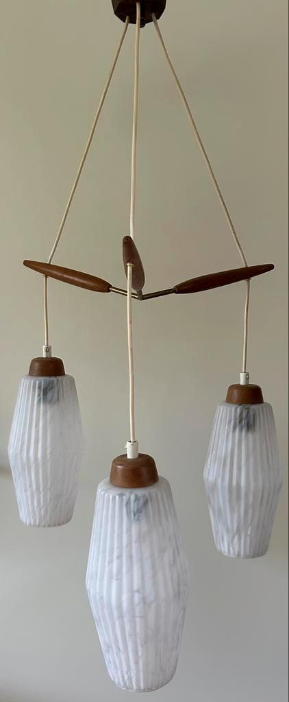 Vintage mid-century Scandinavische Deense design hanglamp, Huis en Inrichting, Lampen | Hanglampen, Zo goed als nieuw, Minder dan 50 cm