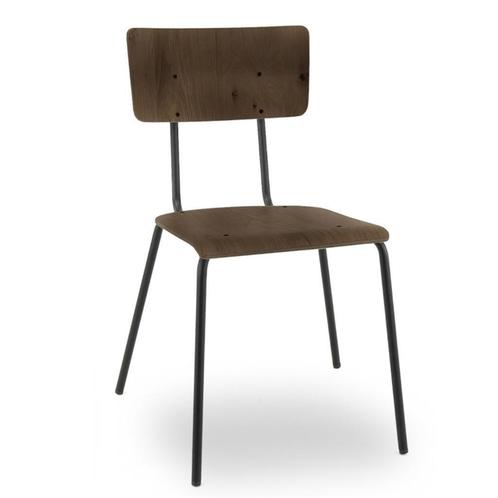 MN Kantinestoel Vintage, Huis en Inrichting, Stoelen, Nieuw, Vijf, Zes of meer stoelen, Hout, Metaal, Overige kleuren, Ophalen of Verzenden