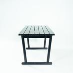 vintage latten tafel fins design eettafel, 150 tot 200 cm, Vier personen, Rechthoekig, Gebruikt
