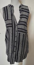 (BL05) Blouse zonder mouwen – zwart/wit, Casual Ladies, S, Kleding | Dames, Zwart, Casual Ladies, Ophalen of Verzenden, Zo goed als nieuw