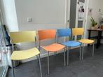 Wiesner Hager kantinestoel pastelkleur kunststof stapelbaar, Ophalen, Kunststof, Gebruikt, Overige kleuren