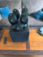 KEF HTS2001 Speakers + Taga Harmony Subwoofer, Audio, Tv en Foto, Luidsprekers, Gebruikt, 60 tot 120 watt, Complete surroundset