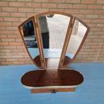 vintage wandspiegel 3 luik hal spiegel met lade jaren 50, Ophalen of Verzenden, Huis en Inrichting