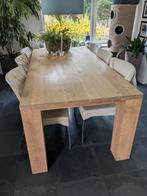 Eikenhouten eettafel, 180x100, Ophalen, 200 cm of meer, 50 tot 100 cm, Zo goed als nieuw