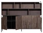 WOOOD Exclusive New Gravure wandkast essen fineer espresso, Huis en Inrichting, Ophalen, Met deur(en), 100 tot 150 cm, 150 tot 200 cm