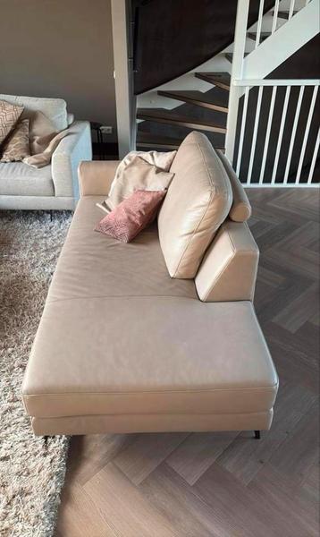 Leren bank Lucado Chaise Longue AL - Leder Rancho Light Grey beschikbaar voor biedingen