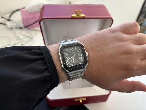 Cartier santos, Sieraden, Tassen en Uiterlijk, Horloges | Heren, Zo goed als nieuw, Overige merken, Staal, Ophalen of Verzenden