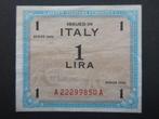 1 Lire 1943 Italië AMC p-M10b (01) WW2, Verzenden, Italië, Los biljet