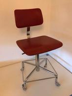 Vintage bureaustoel Architectenstoel Bremshey jaren 50/60, Ophalen, Gebruikt, Rood, Bureaustoel