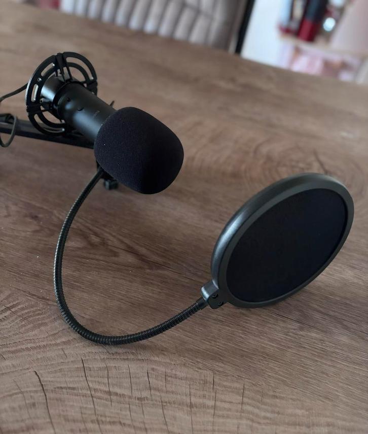 Sudotack USB Microfoon - Compleet met arm en popfilter, Muziek en Instrumenten, Microfoons, Zo goed als nieuw, Studiomicrofoon