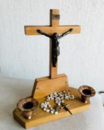 Kruis met Kandelaars+1 Rozenkrans +Misdienaar beeldje, Ophalen of Verzenden