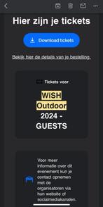 Weekendtickets voor WiSH Outdoor, Tickets en Kaartjes