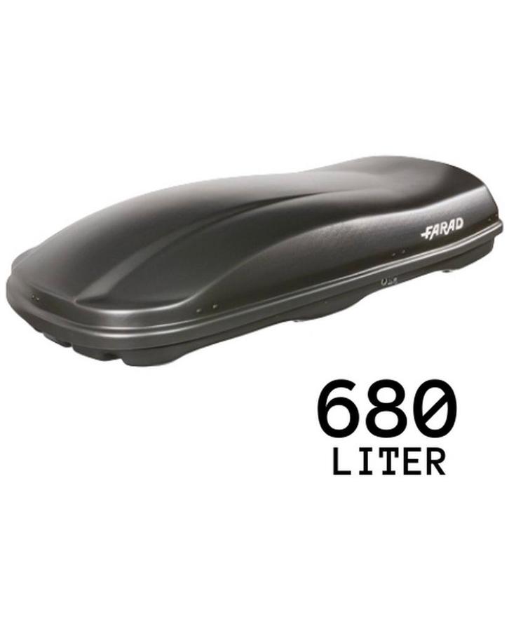 Dakkoffer Farad Merlin N7 680 Liter Te Huur!, Auto diversen, Dakkoffers, Zo goed als nieuw, Ophalen