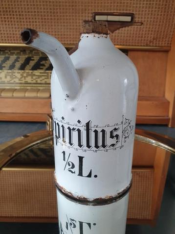 Zeer zeldzaam antiek emaille 1/2 I spiritus kannetje €49 !! beschikbaar voor biedingen