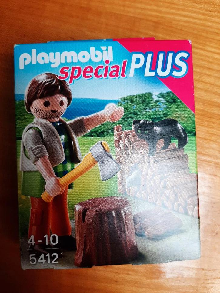 boswachter boerderij 5412 houthakker + kat NIEUW ongeopend, Kinderen en Baby's, Speelgoed | Playmobil, Nieuw, Complete set, Ophalen of Verzenden