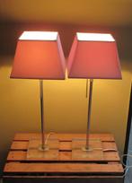Setjes Ikea lampenvoeten ijsglas met zilverkleurige kappen., Huis en Inrichting, NVT, Modern design, NVT, Ophalen of Verzenden