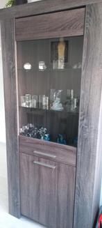 Vitrinekast met verlichting, Huis en Inrichting, Kasten | Vitrinekasten, Ophalen, 50 tot 100 cm, Zo goed als nieuw, 150 tot 200 cm