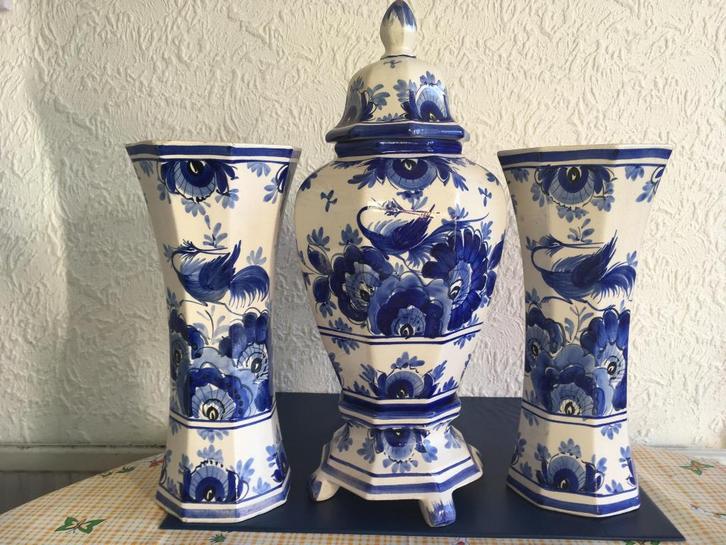 Mooie Set van 3 Grote Vazen, Antiek en Kunst, Curiosa en Brocante, Ophalen