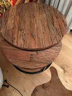 Houten salontafel set richmond, Huis en Inrichting, Tafels | Salontafels, Gebruikt, Minder dan 50 cm, Teakhout, Rond