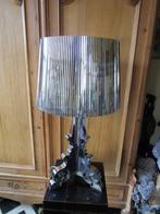 2 keer tafellamp Kartell model Bourgie zilverkleurig, Huis en Inrichting, Lampen | Tafellampen, Ophalen, Kunststof, Gebruikt, 50 tot 75 cm