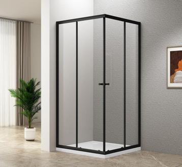 Douchecabine Agga 90x90x185 Helder Glas Mat Zwart Profiel beschikbaar voor biedingen