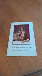 Oude religieuze kaart - Jezus, frans brocante bidprent, Ophalen of Verzenden, Gebruikt, Kaart of Prent, Christendom | Katholiek