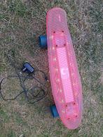 Roze pennyboard met led verlichting, Skateboard, Gebruikt, Ophalen of Verzenden