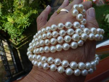 Lange opera parelketting, Japanse Akoya cultivé parels 90 cm beschikbaar voor biedingen