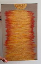 Abstract schilderij “Zonsondergang” – Handgemaakt op Bali, Antiek en Kunst, Ophalen