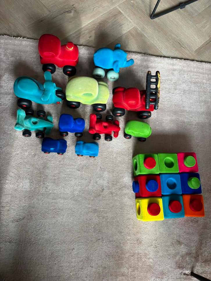 Rubbabu Speelgoed Collectie - Bouwblokken & Voertuigen, Kinderen en Baby's, Speelgoed | Overig, Gebruikt, Jongen of Meisje, Ophalen of Verzenden