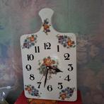 Keramiek keukenklok, Huis en Inrichting, Woonaccessoires | Klokken, Ophalen, Gebruikt, Analoog, Wandklok