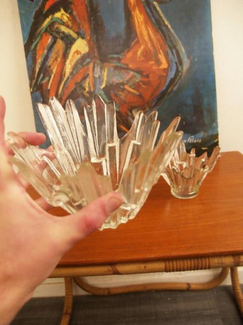 Tauno Wirkkala ice glass bowl Vintage Deens design, Antiek en Kunst, Antiek | Glas en Kristal, Ophalen of Verzenden