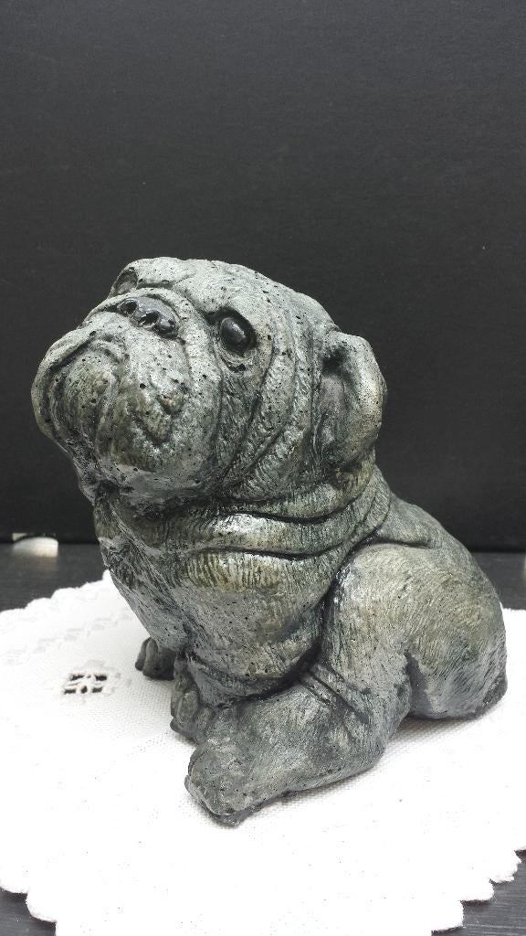 Beeld BULLDOG <> Gedenkteken HUISDIER <> Zware DEURSTOPPER, Antiek en Kunst, Curiosa en Brocante, Ophalen of Verzenden