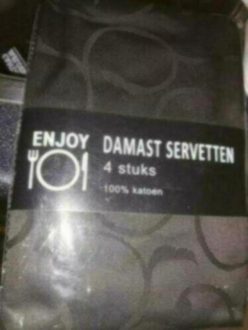 Luxe Servetten (zwart), Huis en Inrichting, Keuken | Textiel, Nieuw, Zwart, Ophalen of Verzenden