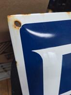 Vintage Piaggio Genova Emaille Reclamebord, Ophalen of Verzenden, Gebruikt, Reclamebord