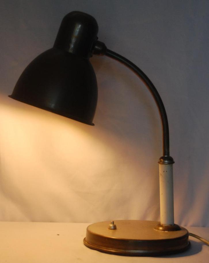 Gispen-stijl bureaulamp, tafellamp, Huis en Inrichting, Lampen | Tafellampen, Gebruikt, Minder dan 50 cm, Metaal, Ophalen of Verzenden