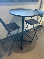 statafel bartafel IKEA Tensele + 2 krukken Franklin zwart, Huis en Inrichting, Ophalen, Zo goed als nieuw