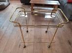 vintage serveerwagen messing, Ophalen, Gebruikt, 25 tot 50 cm, Rechthoekig